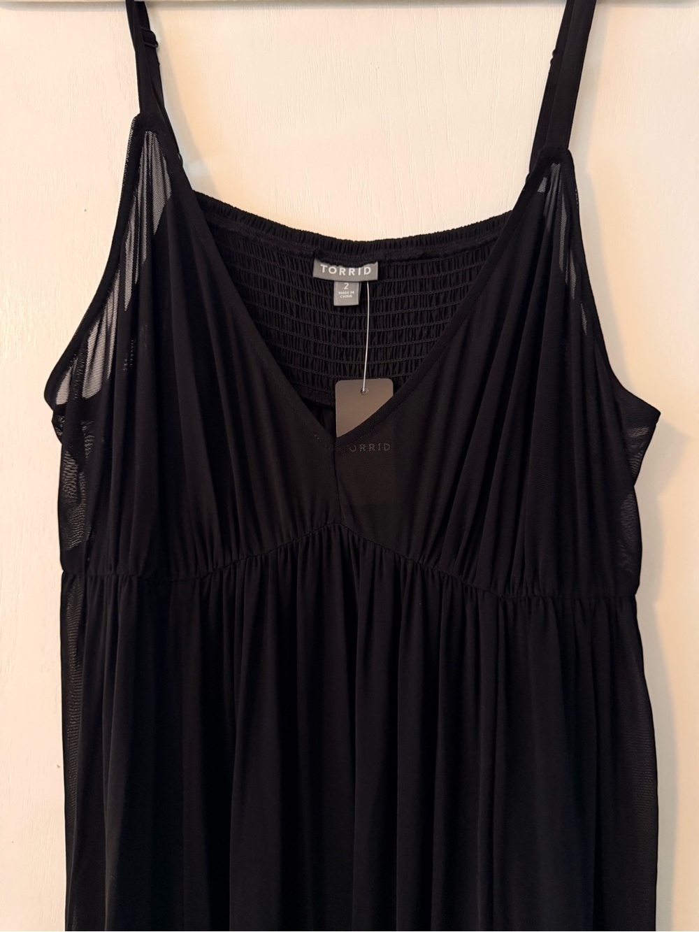 torrid Black Maxi Cover Up Dress with Spaghetti Straps - Picture 2 of 5
